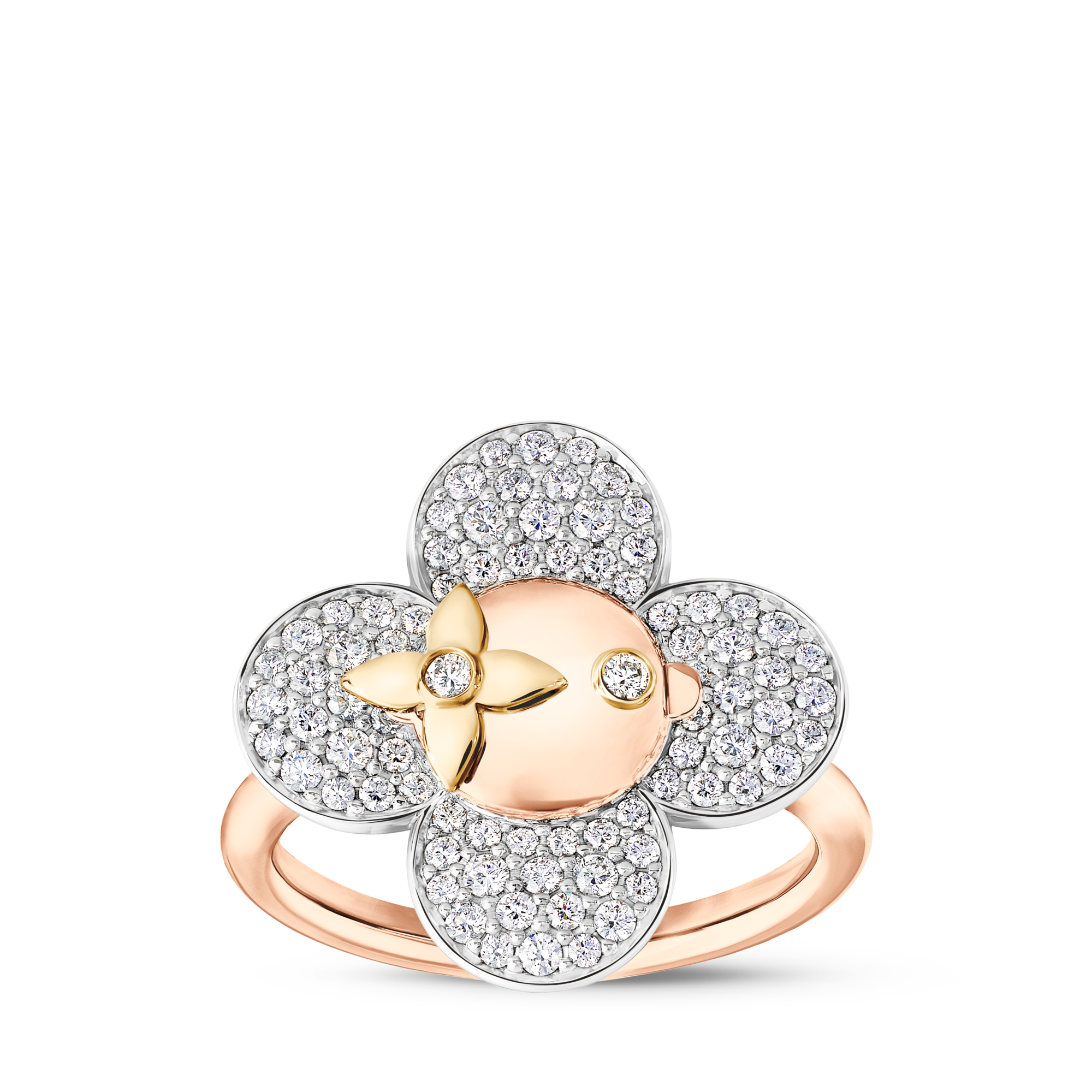 Categories Rings Vivienne Ring, 3 Golds and Diamonds | Louis Vuitton ® (Product zoom)